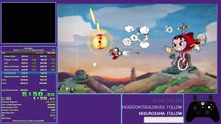 [Current World Record - 25:53.94] Cuphead - Version 1.1+ (All Flags, Simple) Speedrun