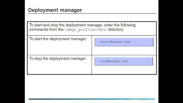 Start Stop Deployment Manager