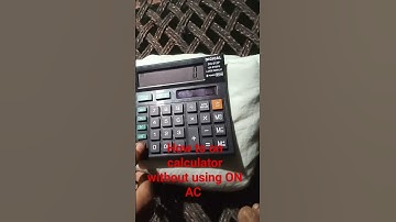 How to switch on the calculator without using ON AC easy tricks
