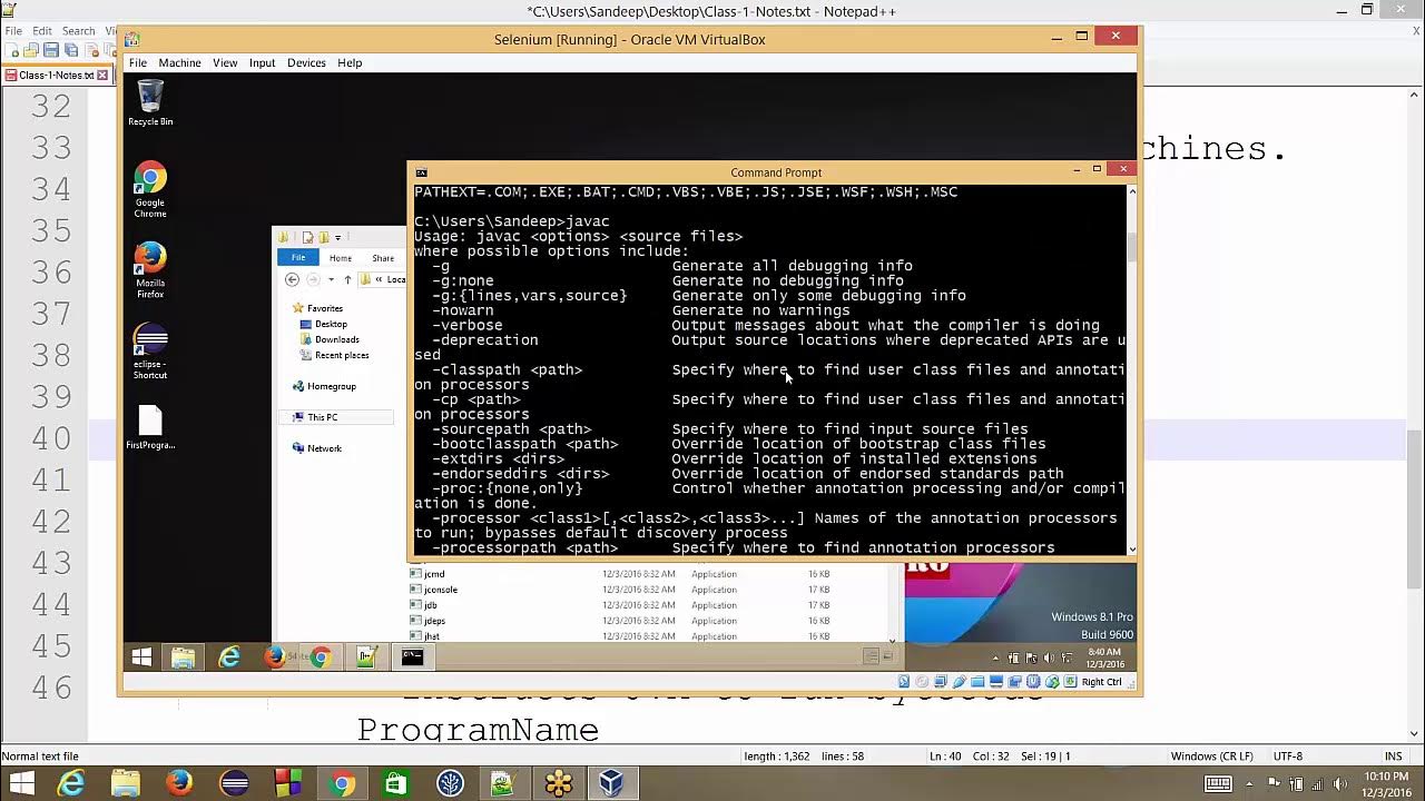 2 - 6 - Writing Compiling and Running First Java Program [Selenium-Java ...