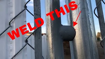 DIY how to build a chain link fence WELDED PANEL part 39