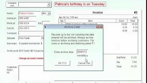 Archiving invoices - customers