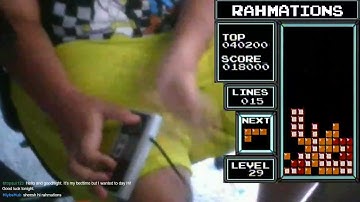 NES Tetris - 15 Lines 29 Start PB