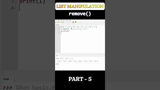 class 11 - list manipulation - part-5 #shorts #new #list #listmanipulation #class11 #cbse #python