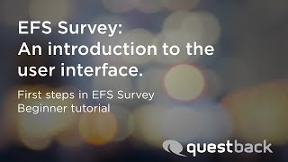 Unipark Tutorial: An introduction into the user interface