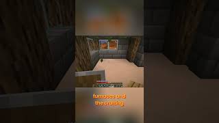 Minecraft Base Design: Furnaces, Crafting Table, and Barrels! #shorts