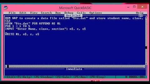 File handling program in QBasic