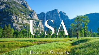 The USA 4K Scenic Relaxation Film - Peaceful Piano Music - Travel Nature