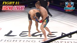 Hard kick on the Ribs.. left right punches.. what a match.. | Fight 21 | Legend League | MMA ONLY
