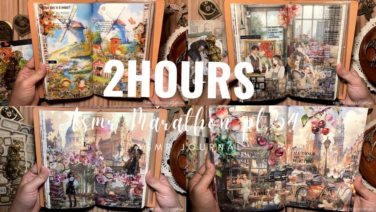 ASMR  Journal Marathon pt54 | 2HOURS | Have a good journal
