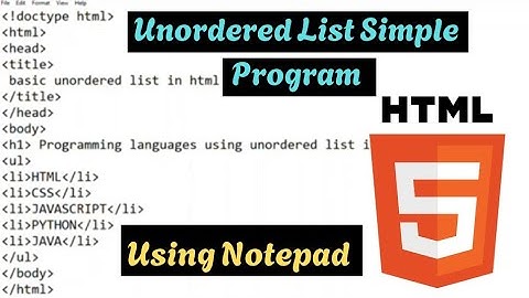 how to create unordered list in html