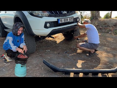 Küçük Bir Kaza Geçirdik | Kimsenin Olmadığı Sahilde Kamp Yaptık