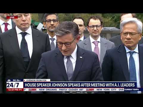 Speaker Johnson Gaggles at the White House, Following SI Meeting with President Trump and SI Leaders