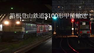 9866レ 箱根登山鉄道3100形アレグラ号3103F甲種輸送！