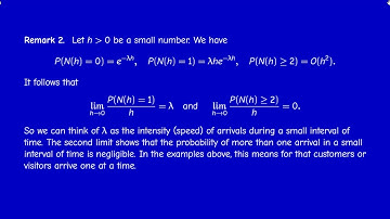Math414 - Section 3.1 -  Homogeneous Poisson processes