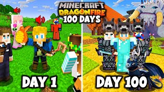 I Spent 100 Days in DRAGON FIRE Minecraft with FRIENDS! This is what happened...