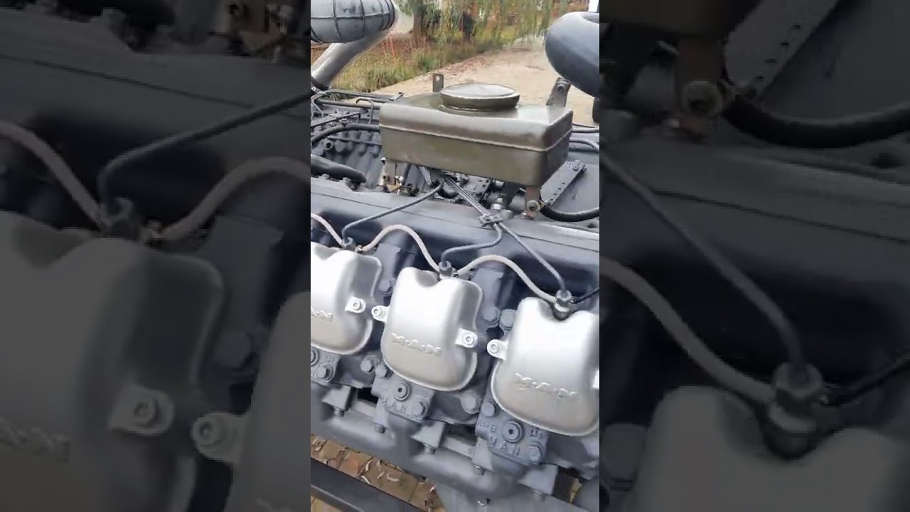 MAN V12 Diesel D28 D2542 Motor Probelauf nach Überholung