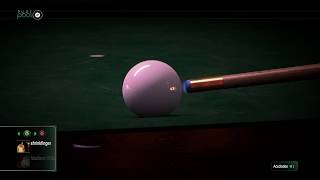 Pure Pool™ PS4. Fluke shot to win.