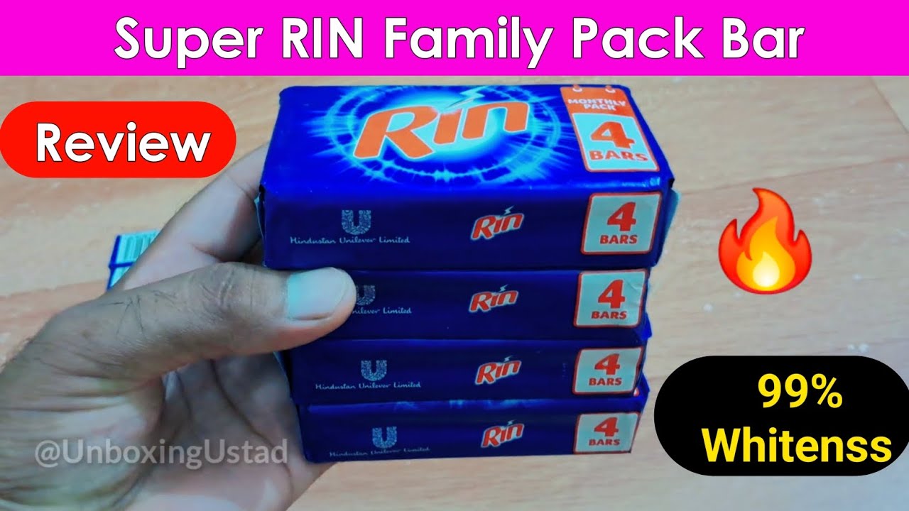 Rin Bar Super Family Pack | Rin Detergent Bar | Rin Soap Review in ...