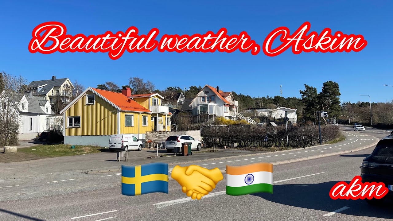 Walking around Askim Beautiful weather Gothenburg 4K