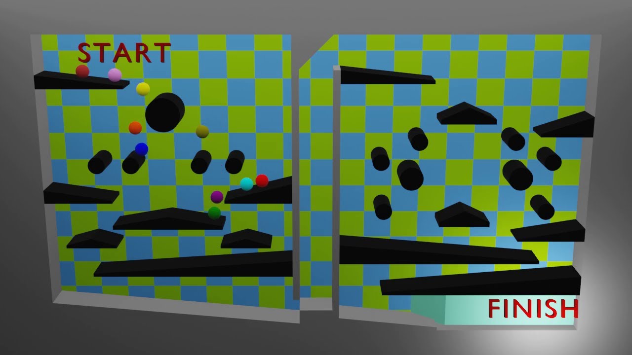 Crazy Race Animation / Balls Race / Animation Blender - YouTube