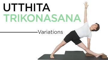 Extended Triangle Pose (Utica Trikonasana)- Iyengar Yoga (HD)