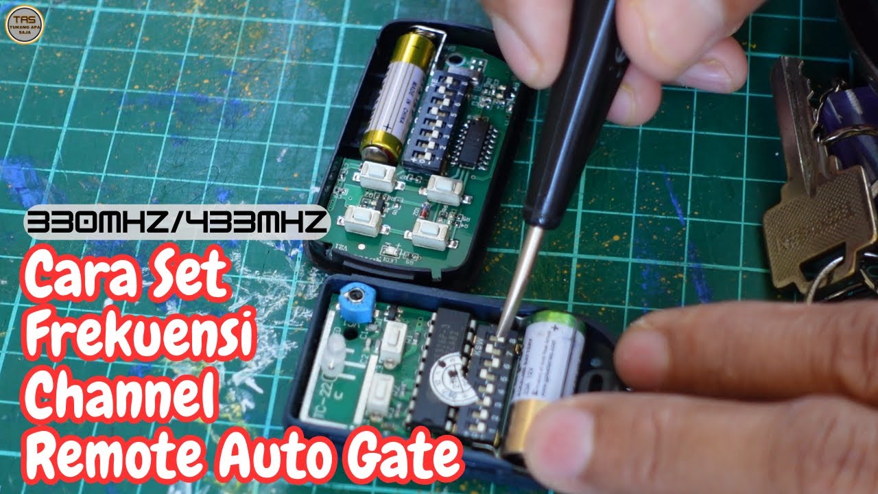 CARA SET FREKUENSI/CHANNEL REMOTE AUTO GATE BARU 330MHz/433MHz