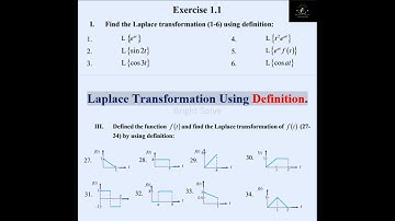 Laplace Transformation Using Definition.