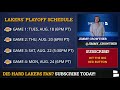 Los Angeles Lakers First Round Playoff Schedule | 2020 NBA Playoffs Lakers vs Portland Trail Blazers