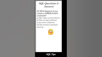 What Happens If You Violate a FOREIGN KEY Constraint? | SQL Explained #shorts