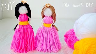 👸 Красивая КУКЛА из Пряжи Своими Руками - ЛЕГКО 👗 Красивые Поделки Своими Руками 👼 Рукоделие