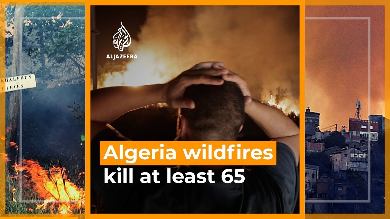 حرائق الغابات في الجزائر تودي بحياة 65 شخصاً على الأقل، بينهم جنود | قناة الجزيرة الإخبارية
