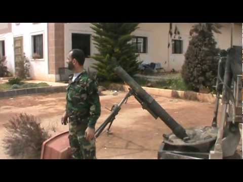 لواء أحرار سورية أحمد عفش يدك حصون الجوية بهاون120مم 31 3 2013