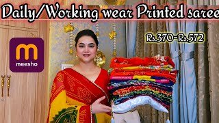 Meesho Affordable Printed Daily Wear Saree Rs.370-Rs.572