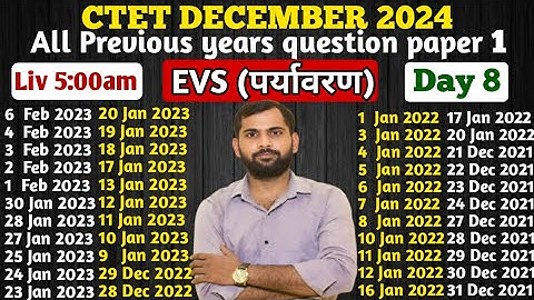 Ctet December 2024/Ctet Previous Year Questions Paper/all evs set/Evs practice Set 8 by avinash sir