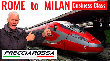 THAT'S MORE LIKE IT! High-Speed Frecciarossa train from Roma Termini to Milano in business class.