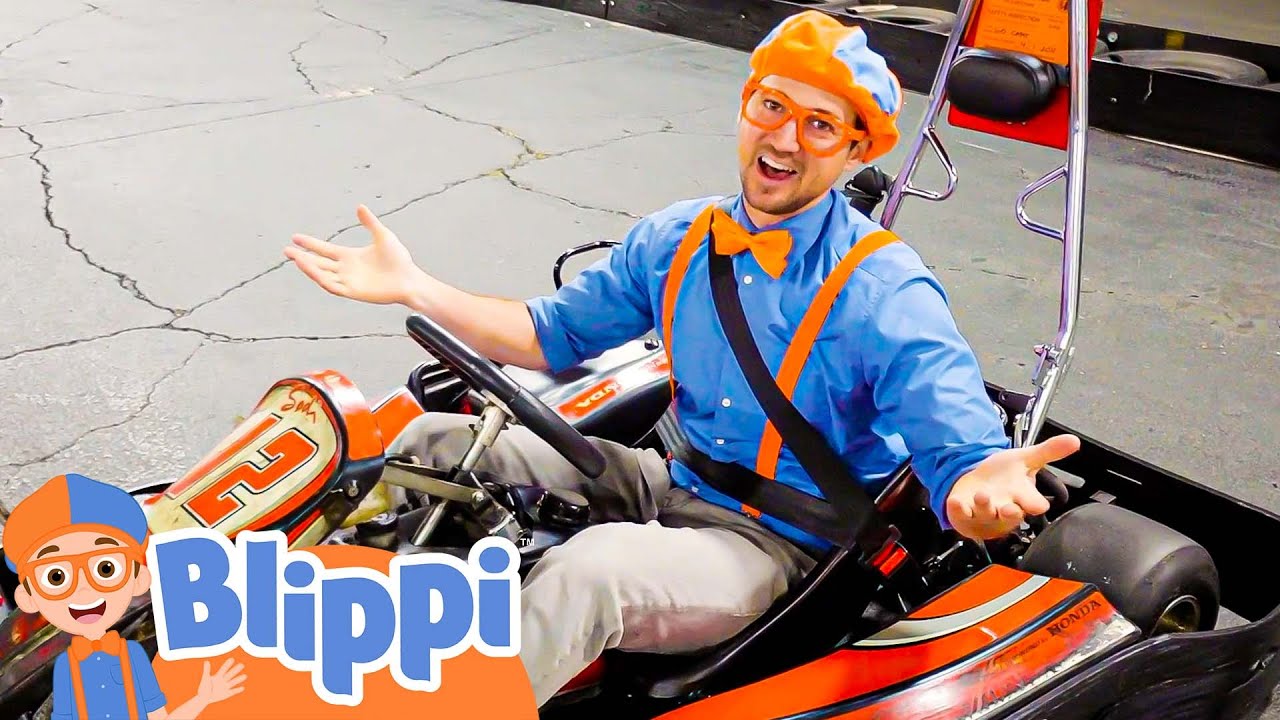 Blippi Visits a Go Kart Track | Blippi! | Learning Videos for Kids ...