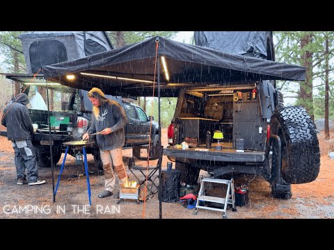 Rainy Sierra Camp on Upper Buttermilk Trail | Tacoma Overland Adventure