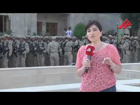 Azərbaycan silahlı qüvvələrinin hərbi parad təlimi.
