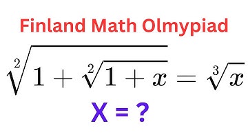 Can You Solve This Radical Equation? Finland Math Olympiad Problem | You Should Be Able To Solve It