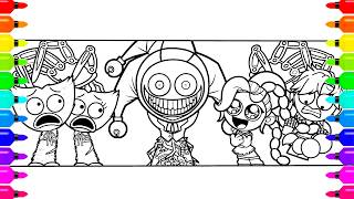 Poppy Playtime 5 x Sprunki Mod Coloring Pages Satisfying Coloring Prototype Lily Huggy Wuggy