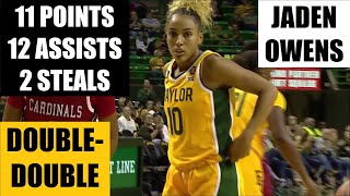 Jaden Owens Career High 12 Ists, Drops Double-Double In Baylor Lady Bears Win