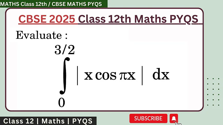 Evaluate : int 0 ^ 3/2 |x cos pi x|dx | Evaluate: ∫|x cosπx|dx x∈[0,3/2] #integration #cbse