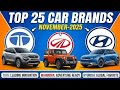 Top 25 Best Selling November Car Brands 2025 in India - महिंद्रा vs टाटा vs हुंडई  