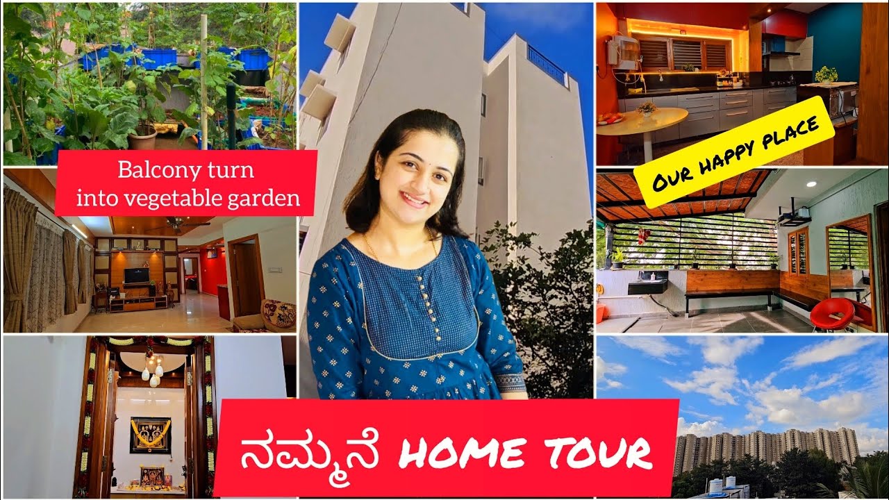 Our Banglore Home tour🏡/Balcony Vegetable garden/2bhk home tour in ಕನ್ನಡ ವ್ಲಾಗ್