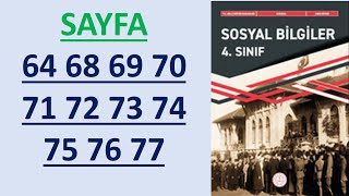 4.Sinif Sosyal Bi̇lgi̇ler Ders Ki̇tabi Sayfa 64 68 69 70 71 72 73 74 75 76 77 Meb Yayinlari