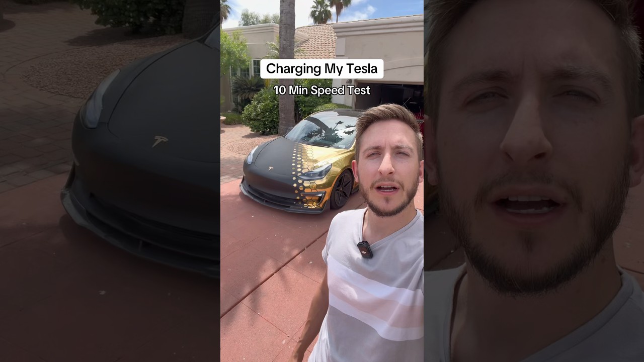 CHARGING ONLY 10 MINUTES TEST! Supercharger vs Home Charger vs Mobile Charger