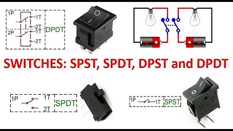 WHAT IS SWITCH | SWITCHES SPST, SPDT, DPST and DPDT,