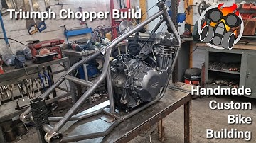 How I Build Handmade Triumph Chopper Frame #Chopper #handmade #engineering