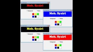 Bermain Dengan Warna Background Dan Foreground (Tulisan) Pada Visual Basic 6.0
